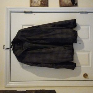 Large Mens H&M Black and Grey Stripe Jacket